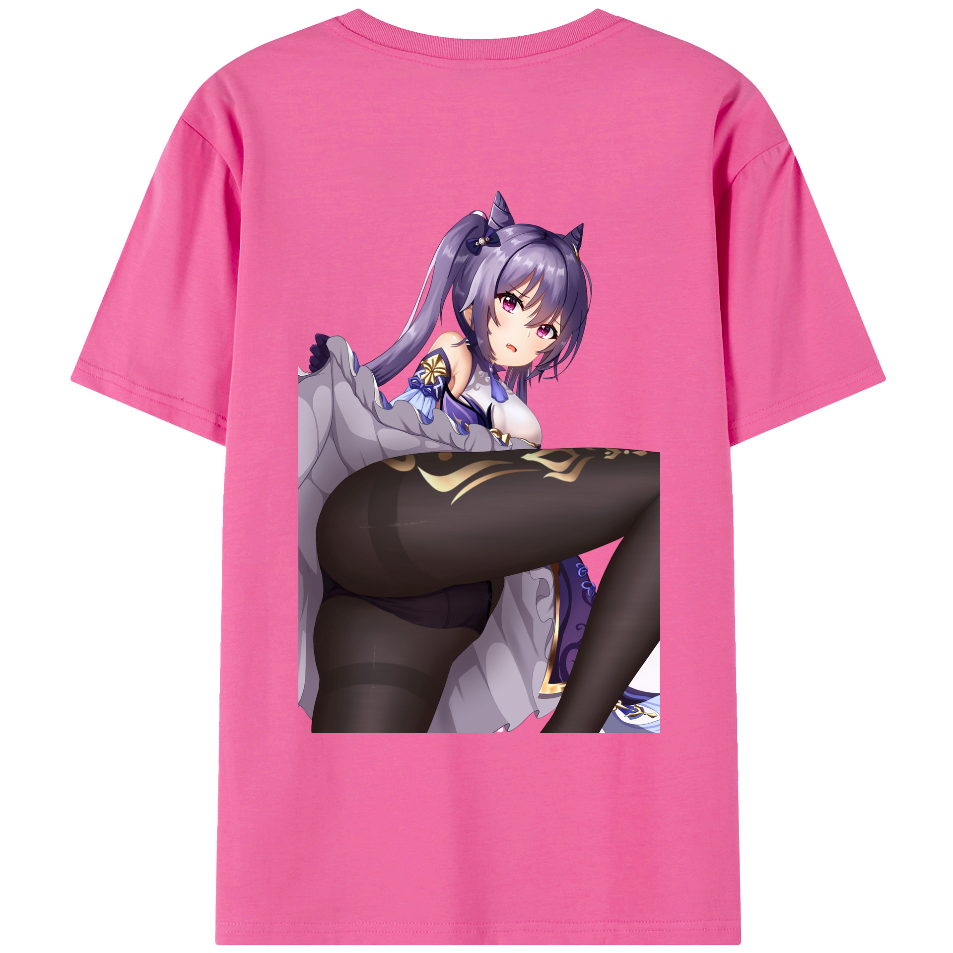 げんし神 刻晴 こくせい genshin Kokusei レディース半袖Tシャツ(バックプリント)